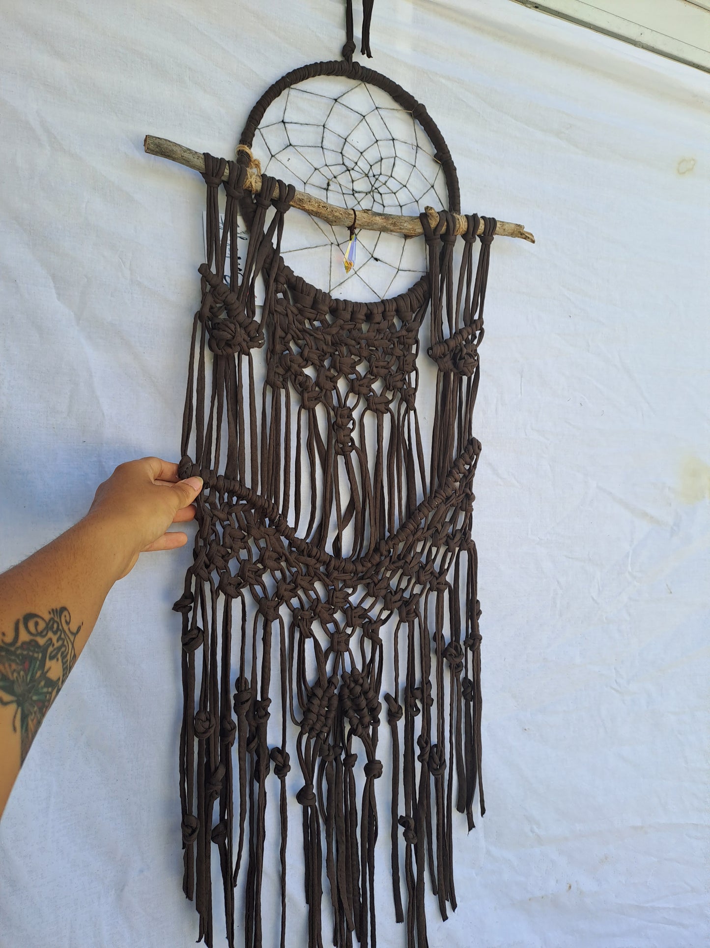 Dreamcatcher home décor, Suncatcher bohemian, interior macramé art